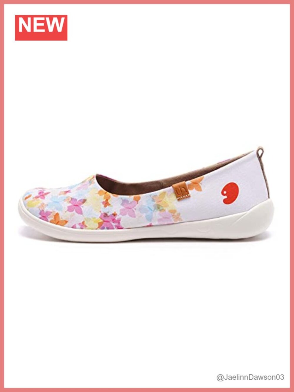 Women's Art Printed Wide Toe Ballet Flats Slip On Breathable Knit Casual Shoes